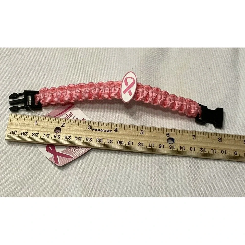 utility paracord bracelet PINK‎ RIBBON AWARENESS light pink